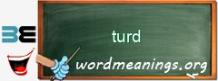 WordMeaning blackboard for turd